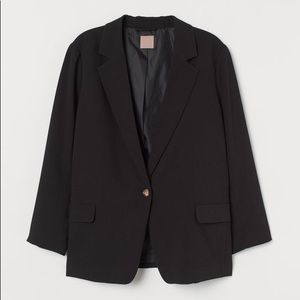H&M Single breasted lined black blazer